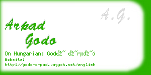 arpad godo business card